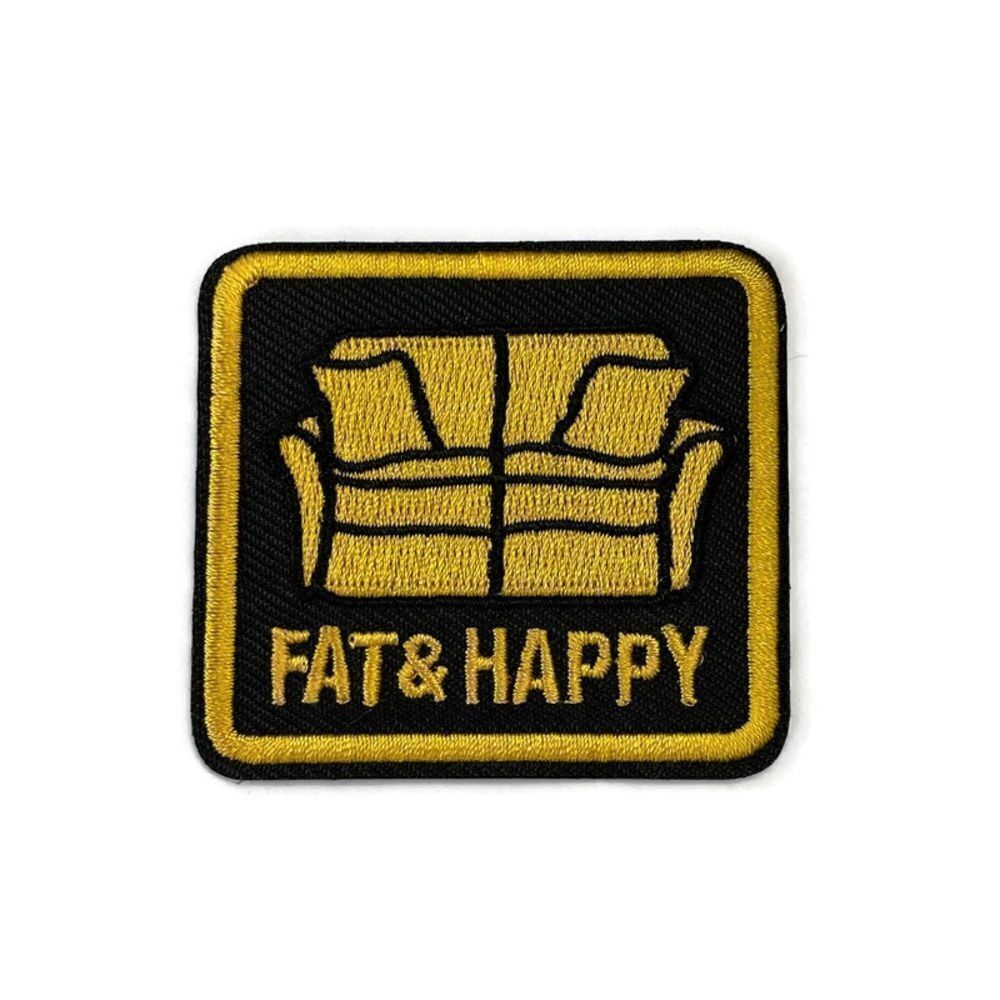 Fat & Happy Couch Embroidered Patch